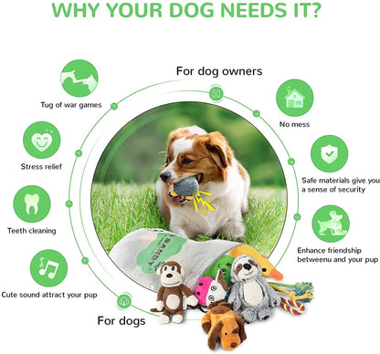 12-Pack Squeaky Dog Toys for Small Puppies