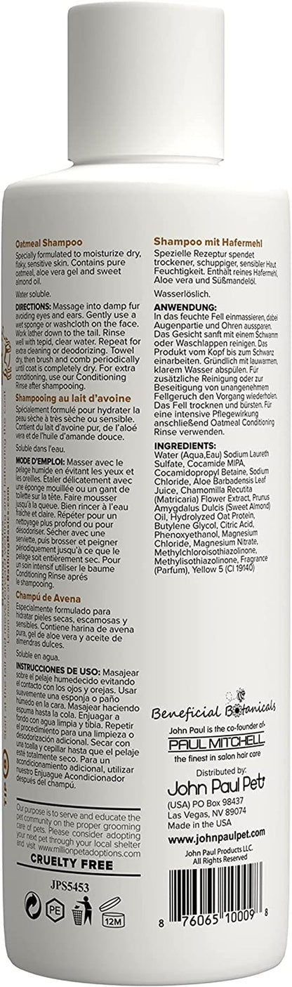 Oatmeal Pet Shampoo – Soothes Sensitive Skin, pH Balanced, Cruelty-Free