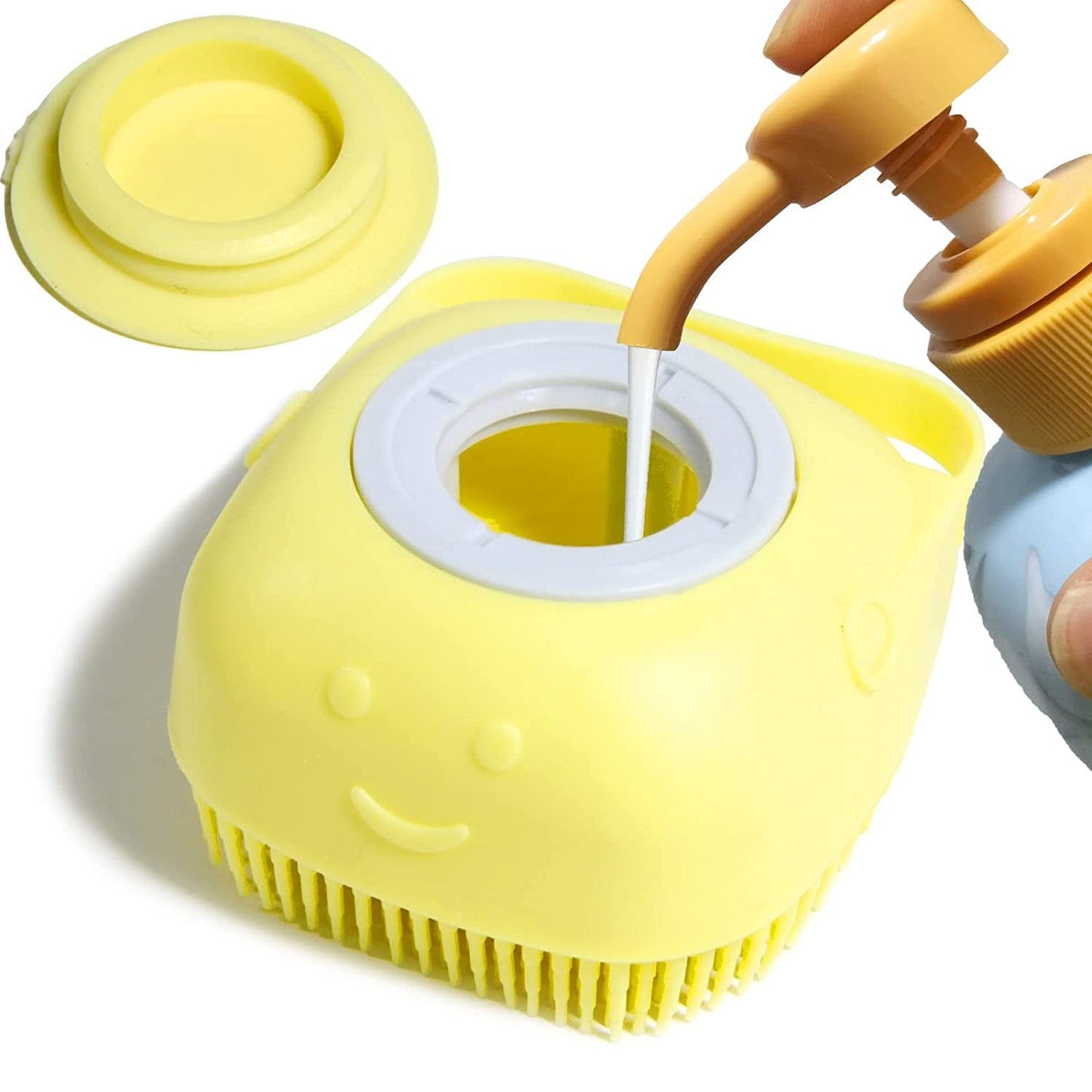 Dog Bath Brush with Shampoo Dispenser