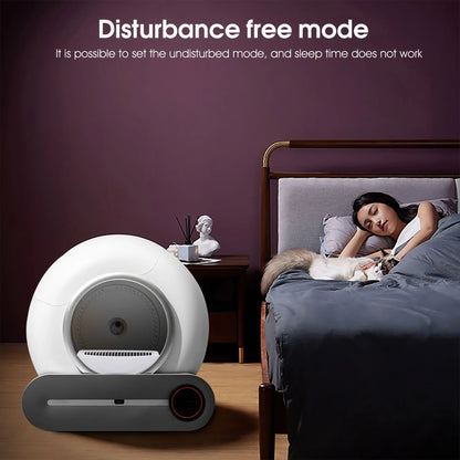 Automatic Self-Cleaning Cat Litter Box with App Control & Safety Features