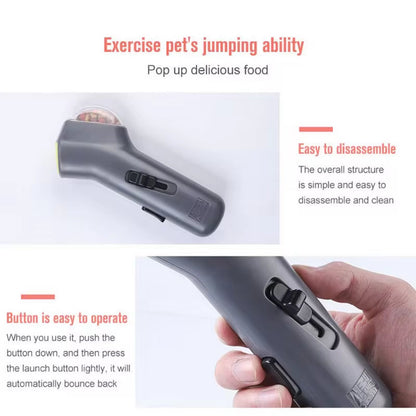 Pet Snack Launcher Toy - Interactive Training Catapult for Dogs and Cats