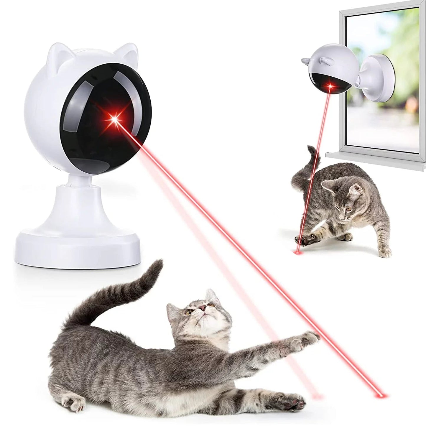 Automatic Interactive Cat Laser Toy for Indoor Cats and Dogs