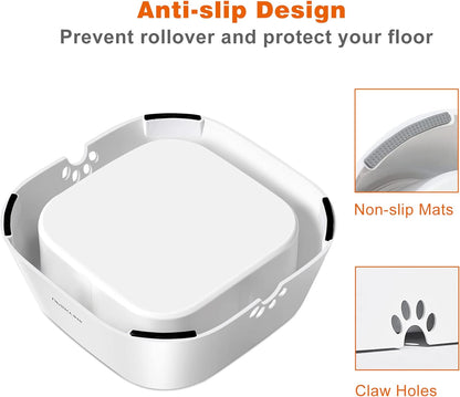 35oz No-Slip Slow Water Feeder Bowl for Dogs