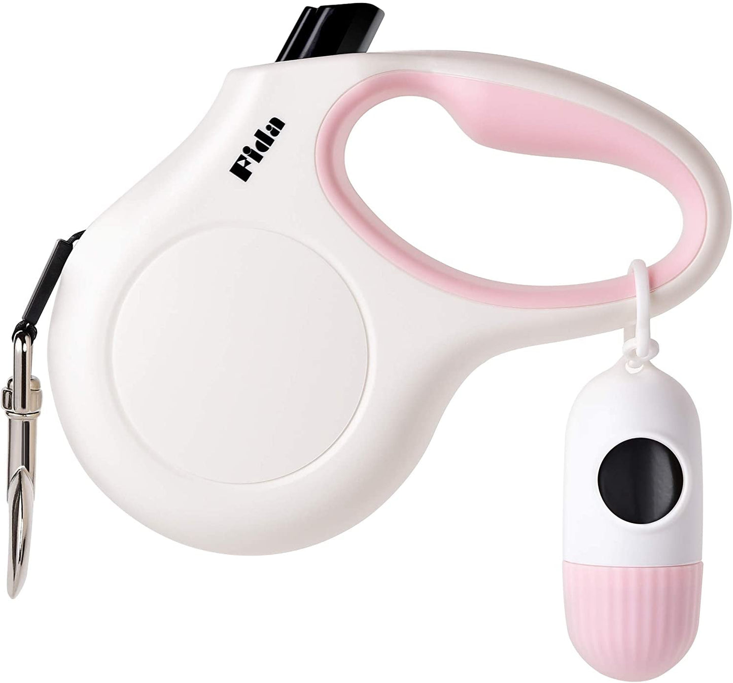 Retractable Dog Leash with Poop Bag Dispenser, 10 Ft for Pets up to 18 lbs