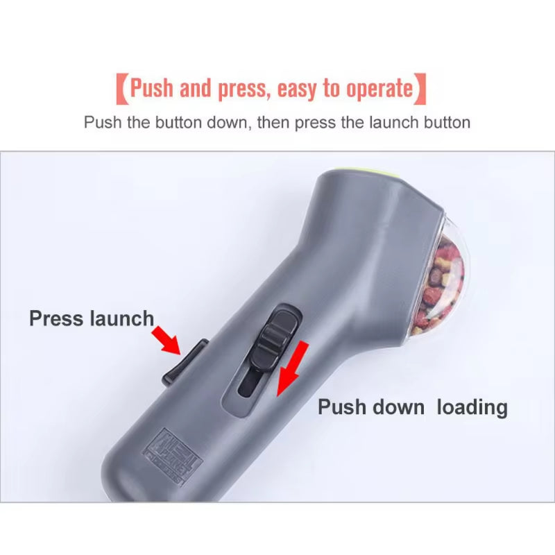 Pet Snack Launcher Toy - Interactive Training Catapult for Dogs and Cats