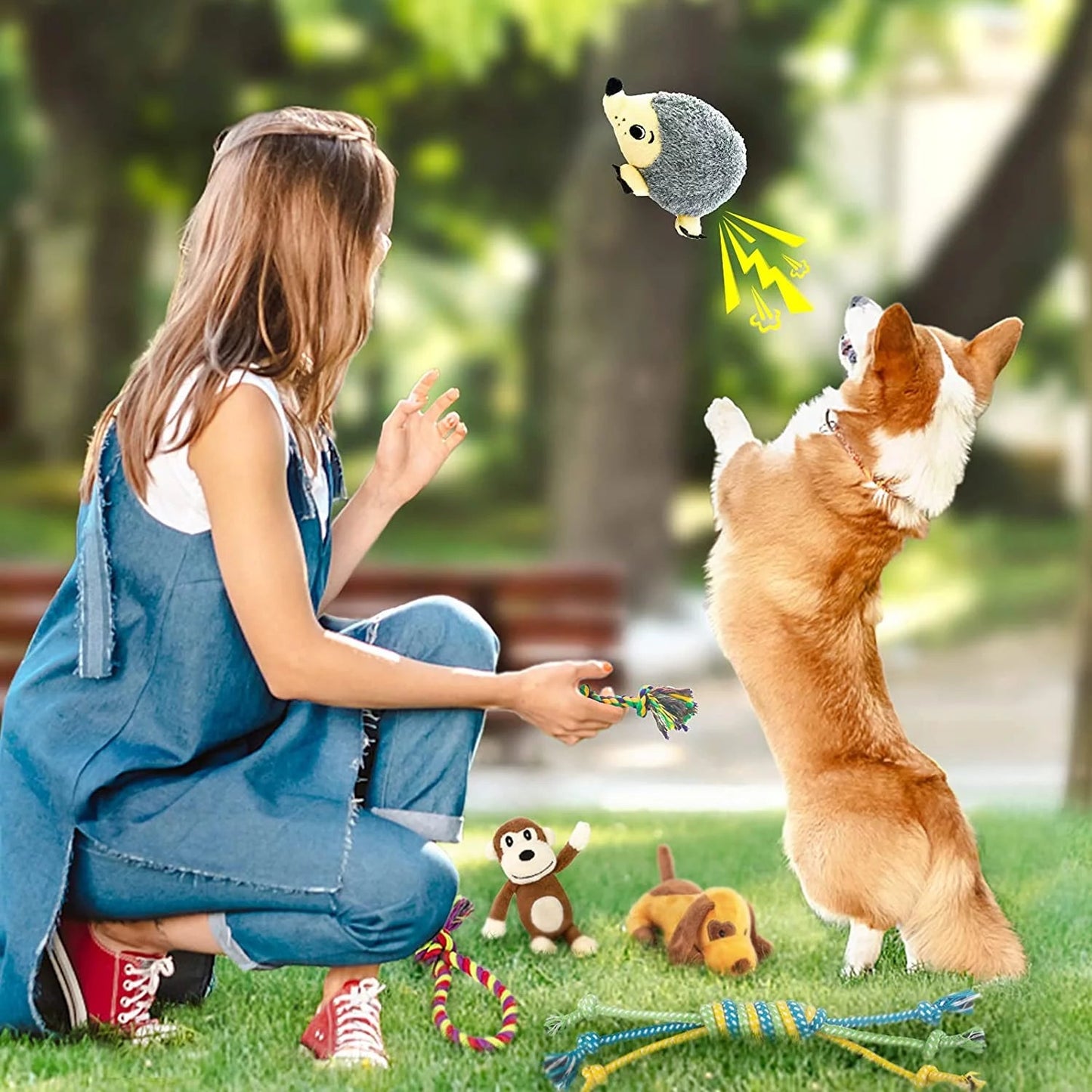 12-Pack Squeaky Dog Toys for Small Puppies