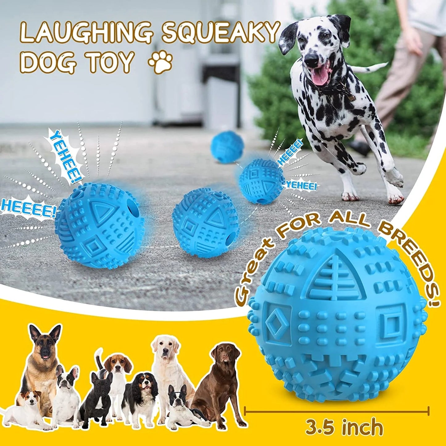 Indestructible Treat Dispensing Dog Balls for Large Chewers