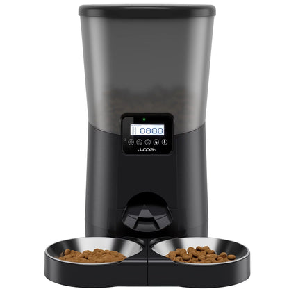 Automatic Pet Feeder with Dual Stainless Steel Bowls, 8L Capacity