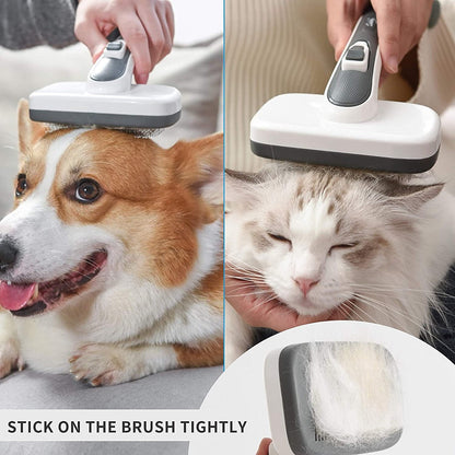 Self-Cleaning Dog Brush for All Fur Types, Large and Medium Pets