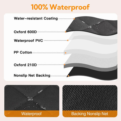 Waterproof Dog Car Seat Cover with Mesh Window – Non-Slip Hammock